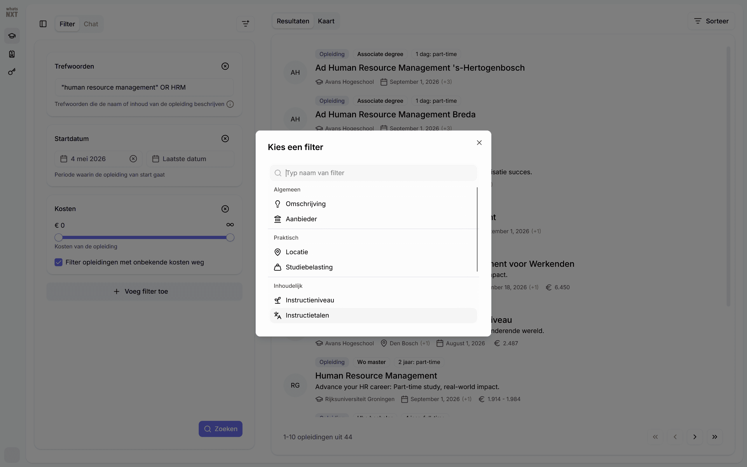 Screenshot whatsNXT Insights